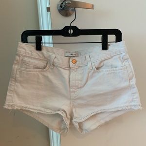 JBrand white denim shorts